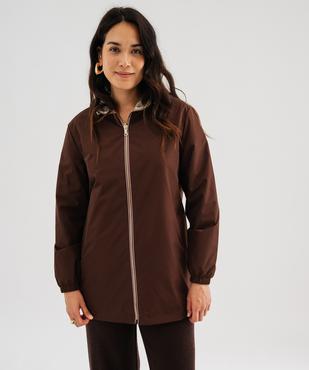 Imperméable réversible et déperlant à capuche femme vue3 - GEMO 4G FEMME - GEMO