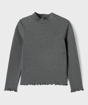 Tee-shirt manches longues chaud finitions froncées fille vue1 - GEMO (ENFANT) - GEMO