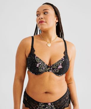 Soutien-gorge emboitant à armatures en dentelle femme grande taille vue1 - GEMO(HOMWR FEM) - GEMO