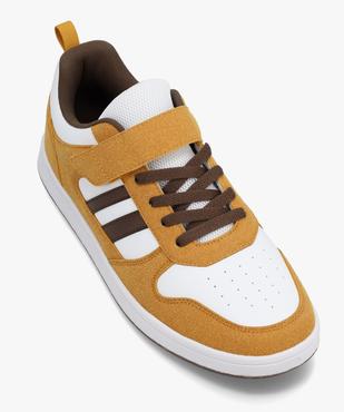 Baskets homme multimatières colorées fermeture scratch et lacets vue6 - GEMO (SPORTSWR) - GEMO