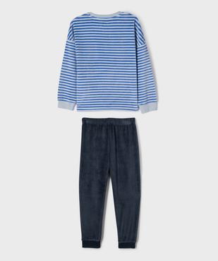 Pyjama en velours bicolore garçon - LuluCastagnette vue3 - LULUCASTAGNETTE - GEMO
