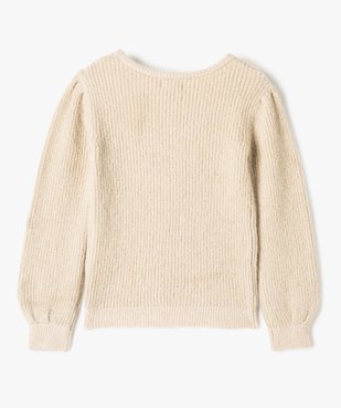 Pull fille en grosse maille pailletée - LuluCastagnette vue4 - LULUCASTAGNETTE - GEMO