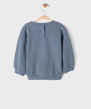 Sweat molletonné avec motifs bébé fille vue3 - GEMO 4G BEBE - GEMO