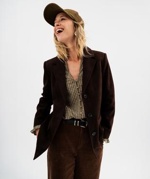 Veste en suédine à col tailleur femme vue2 - GEMO(FEMME PAP) - GEMO