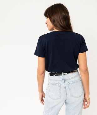Tee-shirt à manches courtes avec motif bohème femme vue3 - GEMO 4G FEMME - GEMO