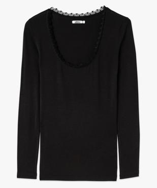 Tee-shirt thermique à manches longues et col rond femme vue4 - GEMO(HOMWR FEM) - GEMO