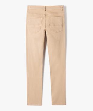 Pantalon en coton stretch coupe slim 5 poches garçon vue3 - GEMO 4G GARCON - GEMO