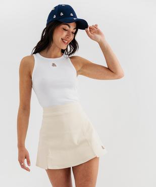 Débardeur court en maille côtelée fille - LuluCastagnette X Alizée vue1 - LULU CASTAGNETTE G4G D - GEMO