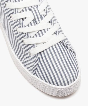 Baskets en toile à lacets avec épaisse semelle femme vue7 - FOLLOW ME G4G - GEMO