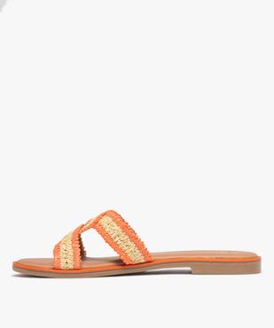 Mules plates à brides tressées et croisées femme  vue4 - FOLLOW ME - GEMO