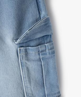Jean cargo en denim délavé et extensible garçon vue3 - GEMO (JUNIOR) - GEMO