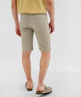 Bermuda staight en coton stretch homme vue3 - GEMO 4G HOMME - GEMO