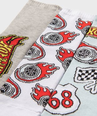 Chaussettes tige haute en coton imprimé garçon - Hotwheels (lot de 3) vue2 - HOT WHEELS - GEMO