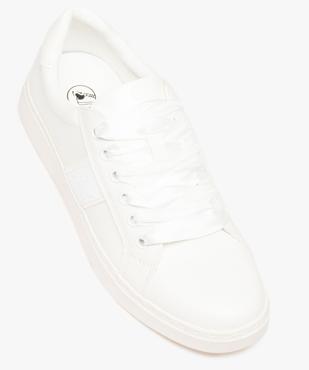 Baskets femme unies à lacets en ruban satin vue5 - GEMO (SPORTSWR) - GEMO
