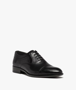 Derbies homme classiques dessus en cuir uni - Taneo vue2 - TANEO - GEMO