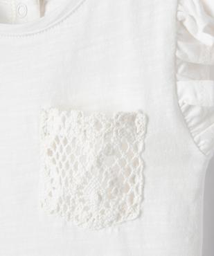 Tee-shirt bébé fille sans manches à volant et poche en crochet vue2 - GEMO(BEBE DEBT) - GEMO