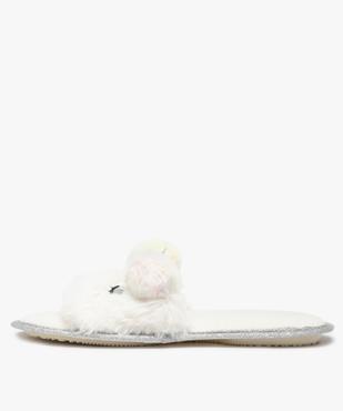 Chaussons femme mules ouvertes en forme de licorne vue3 - GEMO(HOMWR FEM) - GEMO