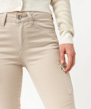 Pantalon coupe cargo femme en toile extensible vue5 - GEMO(FEMME PAP) - GEMO