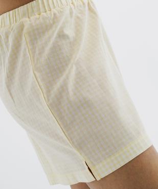 Short de pyjama à carreaux vichy femme vue2 - GEMO(HOMWR FEM) - GEMO