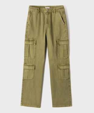 Jean cargo en denim 100 % coton fille vue1 - GEMO (JUNIOR) - GEMO