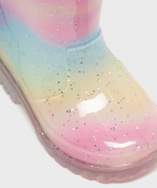 Bottes de pluie bébé fille à paillettes avec anses vue13 - LITTLE LOVE - GEMO