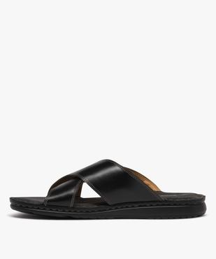 Mules en cuir à semelle intérieure moelleuse homme - Pierre Cardin vue4 - PIERRE CARDIN D - GEMO