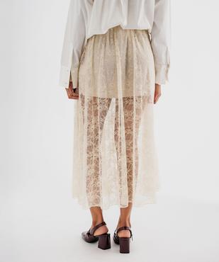 Jupe midi en dentelle bohème femme vue4 - GEMO(FEMME PAP) - GEMO