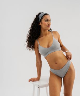 Tanga en maille côtelée femme vue1 - GEMO(HOMWR FEM) - GEMO