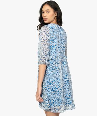 Robe femme imprimée à volant et manches 3/4 vue4 - GEMO(FEMME PAP) - GEMO