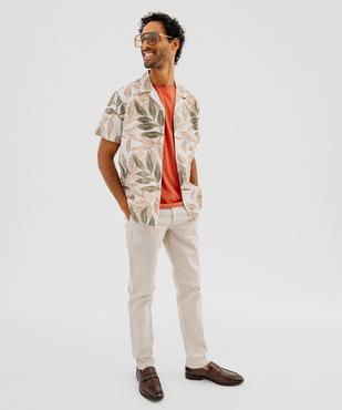 Tee-shirt à manches courtes et col rond homme vue4 - GEMO 4G HOMME - GEMO