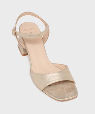 Sandales à talon toucher velours femme - Valentina Baldano vue4 - VALENTINA BALDA - GEMO