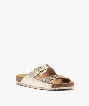 Mules fille à talon plat et brides métallisées ajustables vue2 - GEMO (ENFANT) - GEMO