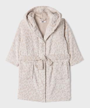 Robe de chambre chaude texturée fille vue1 - GEMO (ENFANT) - GEMO