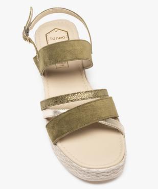 Sandales femme plateforme à brides en cuir – Taneo  vue5 - TANEO - GEMO