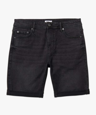 Bermuda homme en jean extensible délavé vue4 - GEMO 4G HOMME - GEMO
