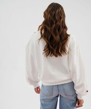 Sweat oversize avec manches froncées femme vue7 - GEMO(FEMME PAP) - GEMO