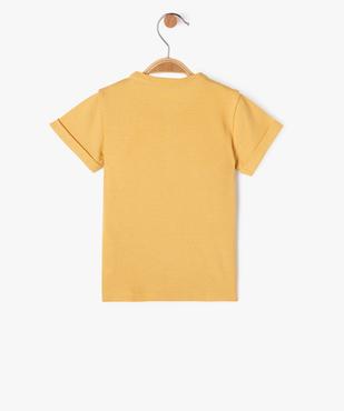 Tee-shirt manches courtes à col tunisien en maille nid d'abeille bébé garçon vue3 - GEMO(BEBE DEBT) - GEMO