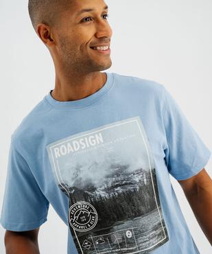 Tee-shirt à manches courtes imprimé homme - Roadsign vue3 - ROADSIGN G4G - GEMO