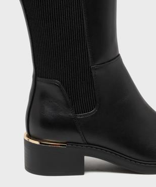 Bottes cavalières avec élastique côtelé sur la tige femme - Valentina Baldano vue6 - VALENTINA BALDA - GEMO