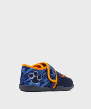 Chaussons montants à scratch en velours imprimés Chase garçon - La Pat'Patrouille vue4 - PAT PATROUILLE - GEMO
