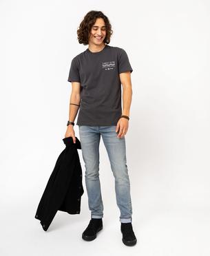 Tee-shirt à manches courtes avec motif poitrine homme vue5 - GEMO (HOMME) - GEMO