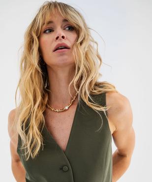 Gilet de costume sans manches femme vue3 - GEMO 4G FEMME - GEMO