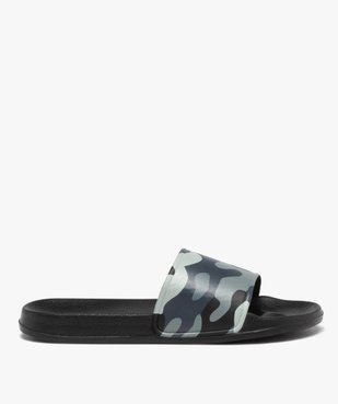 Mules de piscine homme imprimées camouflage vue1 - GEMO (PLAGE) - GEMO