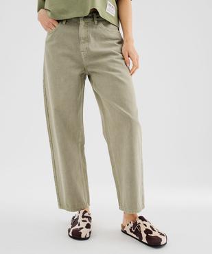 Jean barrel coloré taille haute femme vue3 - GEMO(FEMME PAP) - GEMO
