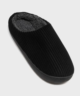 Chaussons mules en velours côtelé à doublure fourrée homme vue5 - GEMO(HOMWR HOM) - GEMO
