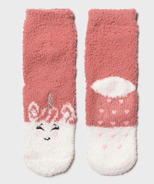 Chaussettes antidérapantes à motif licorne femme vue1 - GEMO 4G FILLE - GEMO