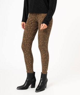 Legging imprimé épais motif léopard femme vue1 - GEMO(FEMME PAP) - GEMO