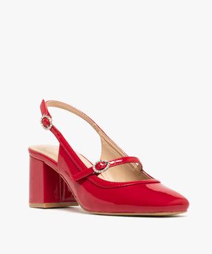 Escarpins sling-back avec boucles à strass femme vue2 - FOLLOW ME - GEMO