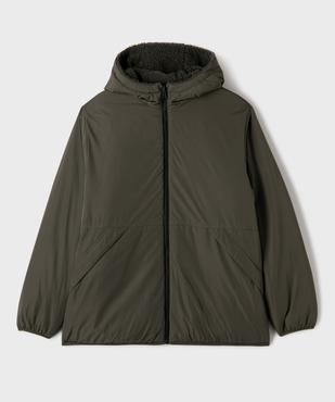 Blouson à capuche réversible avec matière déperlante et sherpa garçon vue4 - GEMO (JUNIOR) - GEMO