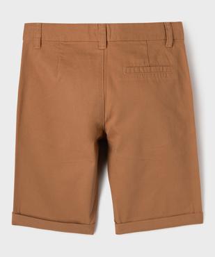 Bermuda coupe chino regular en toile de coton garçon vue3 - GEMO 4G GARCON - GEMO